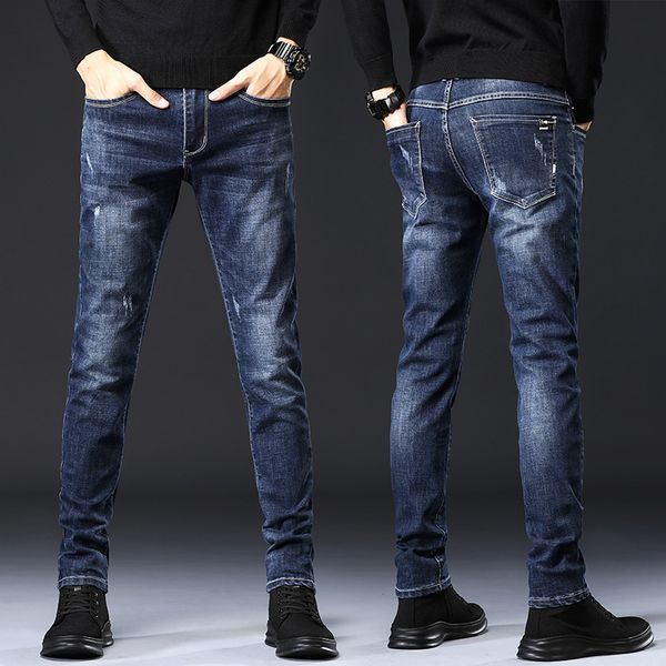 men's jeans small feet slim korean trend stretch casual pants black grey 2021 spring and autumn, Blue
men's jeans small feet slim korean trend stretch casual pants black grey 2021 spring and autumn, Blue