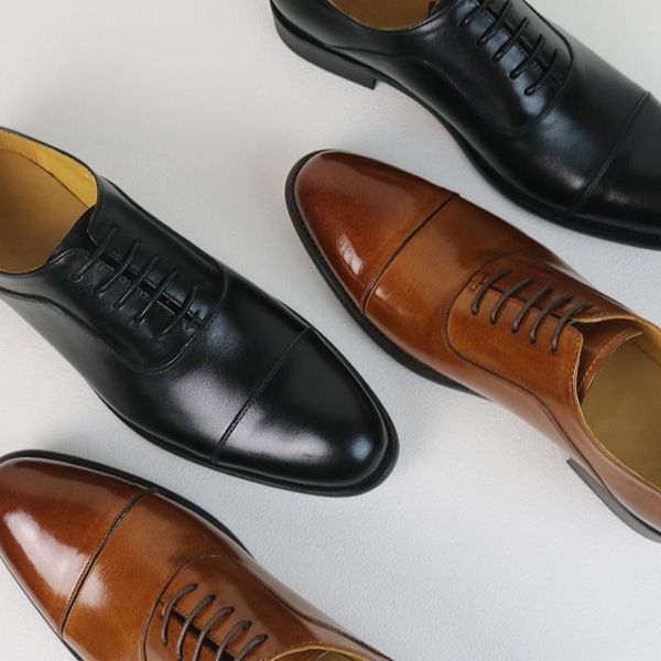 dress shoes oxford handmade goodyear leather british wind three joints men's business groom married youth, Black
dress shoes oxford handmade goodyear leather british wind three joints men's business groom married youth, Black