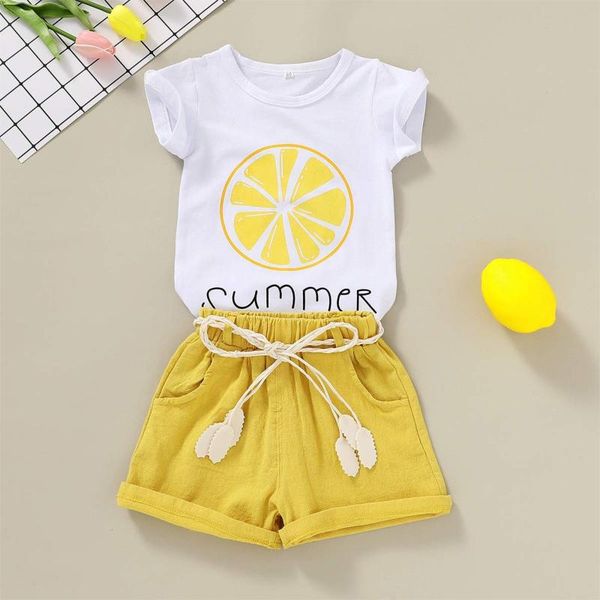 clothing sets baby girls floral letter t shirt +belt cute shorts outfits girl's lemon fruit printing summer 618, White
clothing sets baby girls floral letter t shirt +belt cute shorts outfits girl's lemon fruit printing summer 618, White
