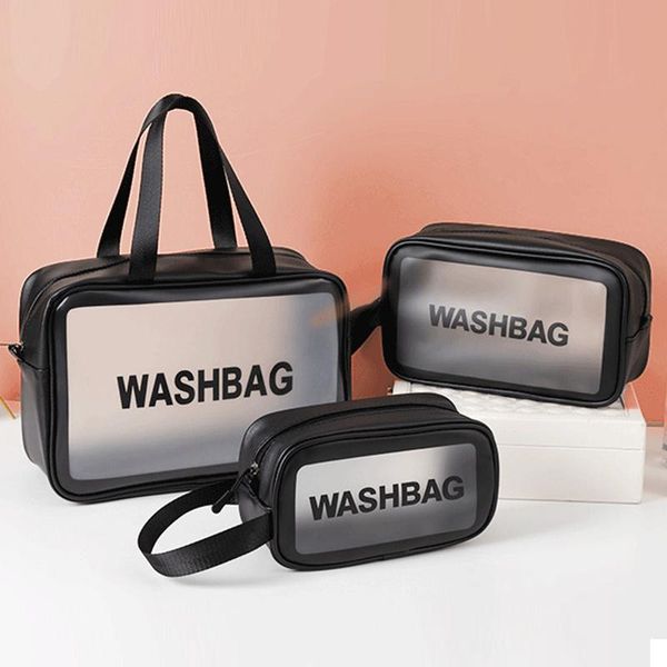 three-piece 3 sizes ladies large capacity pu frosted waterproof cosmetic bag convenient travel makeup storage female bags
three-piece 3 sizes ladies large capacity pu frosted waterproof cosmetic bag convenient travel makeup storage female bags