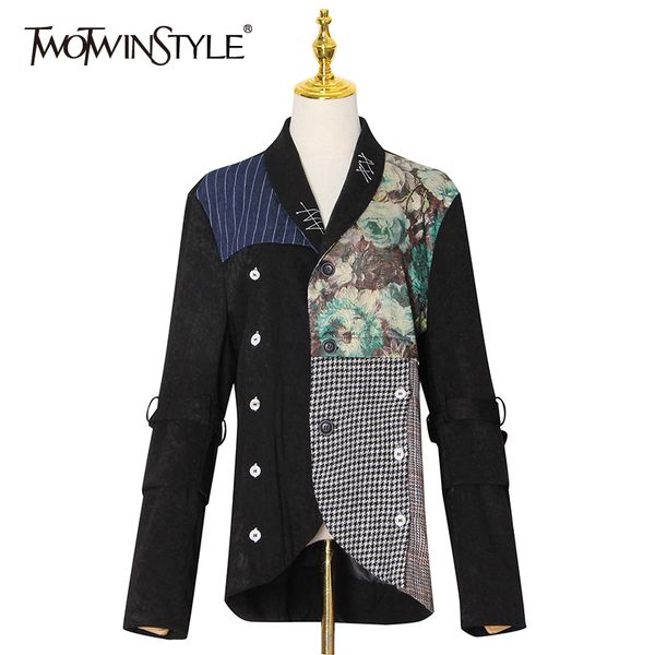 floral patchwork denim blazer for women notched long sleeve hit color split casual female fashion stylish 210524, White;black
floral patchwork denim blazer for women notched long sleeve hit color split casual female fashion stylish 210524, White;black