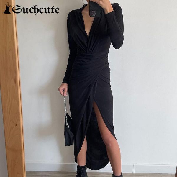 casual dresses suchcute evening party dress v neck long sleeve slim clubwear outfits women hight split solid gothic clothes, Black;gray
casual dresses suchcute evening party dress v neck long sleeve slim clubwear outfits women hight split solid gothic clothes, Black;gray
