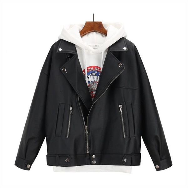 women's jackets 2021 arrival women autumn winter leather jacket oversized boyfriend korean style female faux coat outwear black, Black;brown
women's jackets 2021 arrival women autumn winter leather jacket oversized boyfriend korean style female faux coat outwear black, Black;brown