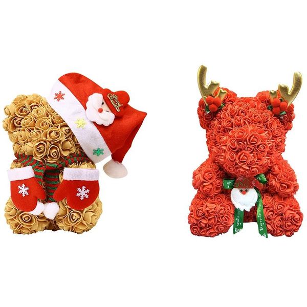 party favor 2x rose flower bear - christmas teddy birthdays,valentine's day- clear gift box included golden/ red
party favor 2x rose flower bear - christmas teddy birthdays,valentine's day- clear gift box included golden/ red
