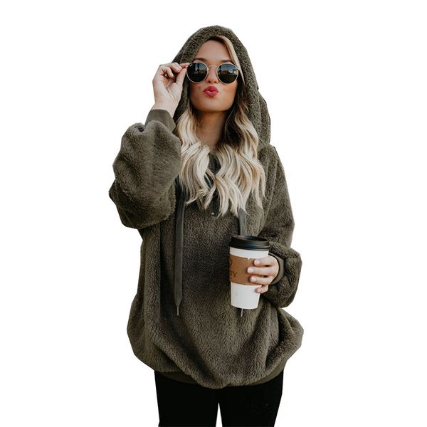women's hoodies long-sleeved hooded solid color women's sweater fleece jacket, Black
women's hoodies long-sleeved hooded solid color women's sweater fleece jacket, Black