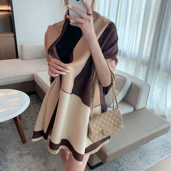 tippet muffler scarf autumn and winter imitation cashmere scarf women's color matching lattice warm double-sided shawl dual-purpose liv, Blue;gray
tippet muffler scarf autumn and winter imitation cashmere scarf women's color matching lattice warm double-sided shawl dual-purpose liv, Blue;gray