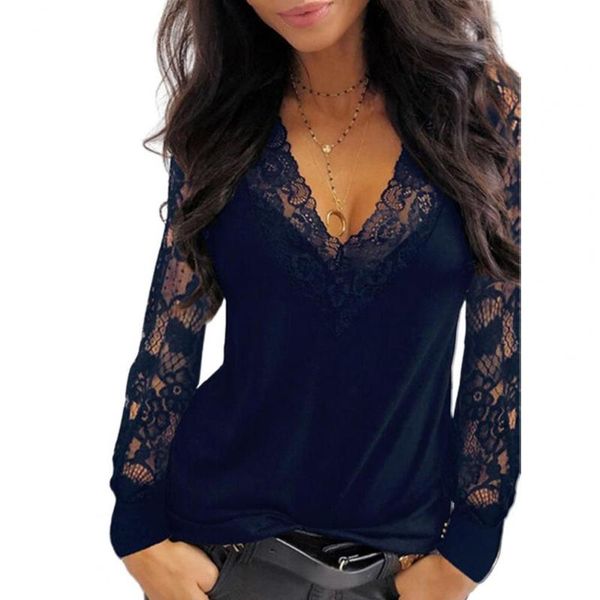 women's blouses & shirts plus size women shirt deep v neck lace trim see through long sleeve blouse top, White
women's blouses & shirts plus size women shirt deep v neck lace trim see through long sleeve blouse top, White