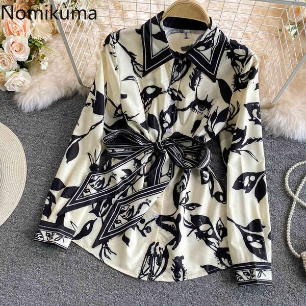 nomikuma elegant printing women chiffon blouse long sleeve turn-down collar shirt bow bandage slim waist new blusas 6h049 210427, White
nomikuma elegant printing women chiffon blouse long sleeve turn-down collar shirt bow bandage slim waist new blusas 6h049 210427, White