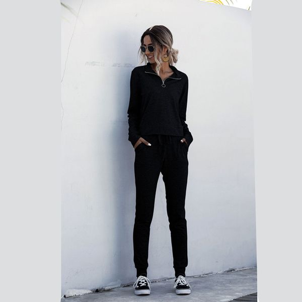 women casual front zipper solid color pokets 2 pieces set long sleeve pullover long pants autumn spring hoodie sportsuit 210412, White
women casual front zipper solid color pokets 2 pieces set long sleeve pullover long pants autumn spring hoodie sportsuit 210412, White
