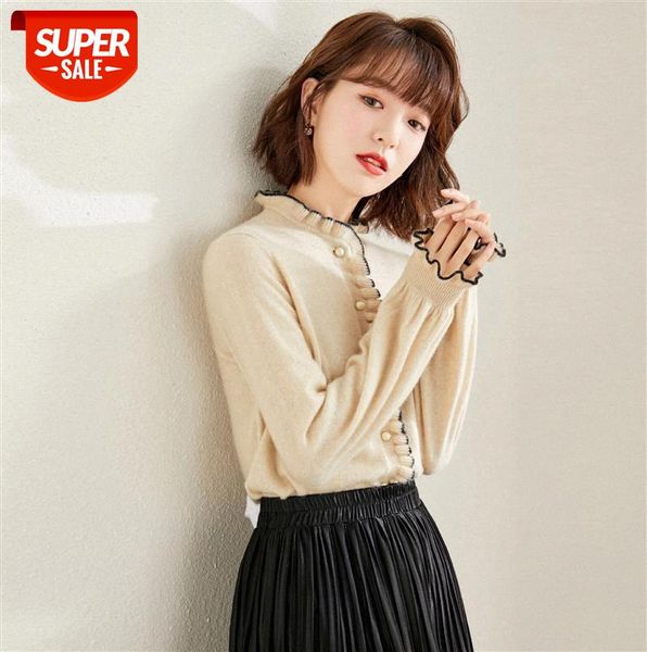 sweater bottoming shirt with wood ears slim fit inside wool women's long-sleeved clothes #qr01, Black;gray
sweater bottoming shirt with wood ears slim fit inside wool women's long-sleeved clothes #qr01, Black;gray