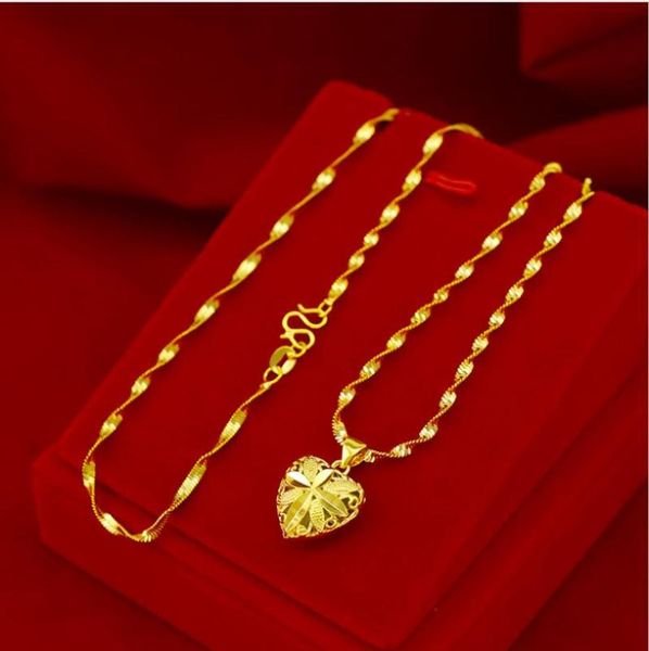 fashion real 24k gold necklace pendant for women wedding engagement jewelry love heart chain choker birthday gifts girl necklaces, Silver
fashion real 24k gold necklace pendant for women wedding engagement jewelry love heart chain choker birthday gifts girl necklaces, Silver