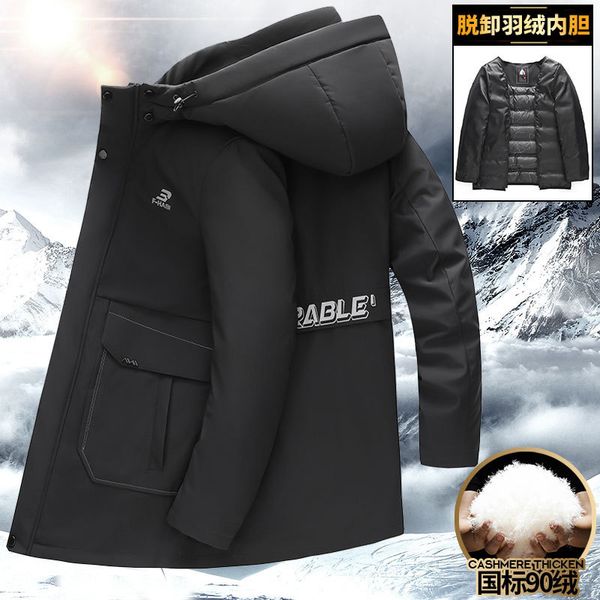 down et men's medium length 2021 winter casual hooded work cloth detachable inner liner cold proof and warm coat, Black
down et men's medium length 2021 winter casual hooded work cloth detachable inner liner cold proof and warm coat, Black