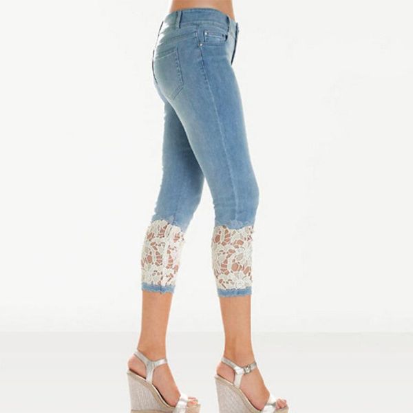women's pants & capris 40# spliced skinny lace denim for women cropped jeans elasticity girls slim high waist fake zippers, Black;white
women's pants & capris 40# spliced skinny lace denim for women cropped jeans elasticity girls slim high waist fake zippers, Black;white