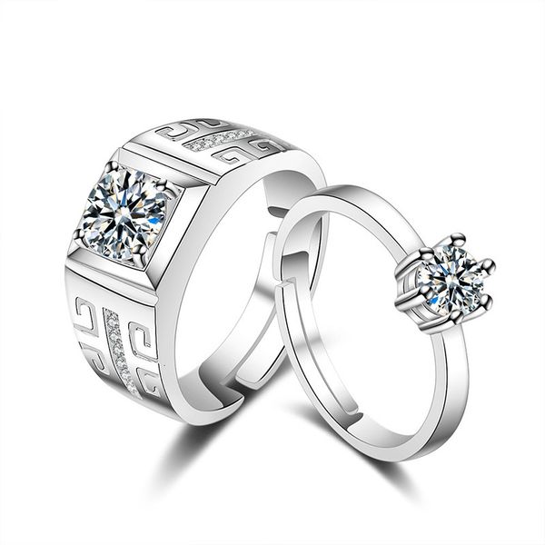 dominee men's diamond wedding opening ring accessories, Silver 
dominee men's diamond wedding opening ring accessories, Silver