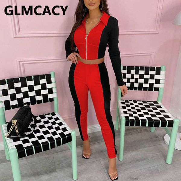 two piece outfits for women colorblock long sleeve & bodycon skinny pants 210702, White
two piece outfits for women colorblock long sleeve & bodycon skinny pants 210702, White
