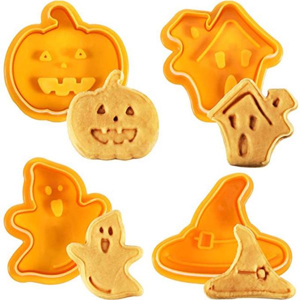 baking moulds 4pcs/set halloween cookie mould biscuit stamp 3d plunger cutter diy cutters for kitchen tools
baking moulds 4pcs/set halloween cookie mould biscuit stamp 3d plunger cutter diy cutters for kitchen tools