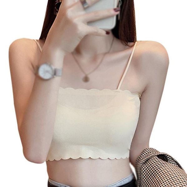 women's tanks & camis summer streetwear korean style fashiontanks inside wear ice silk lace base wrap chest camisole vest, White
women's tanks & camis summer streetwear korean style fashiontanks inside wear ice silk lace base wrap chest camisole vest, White