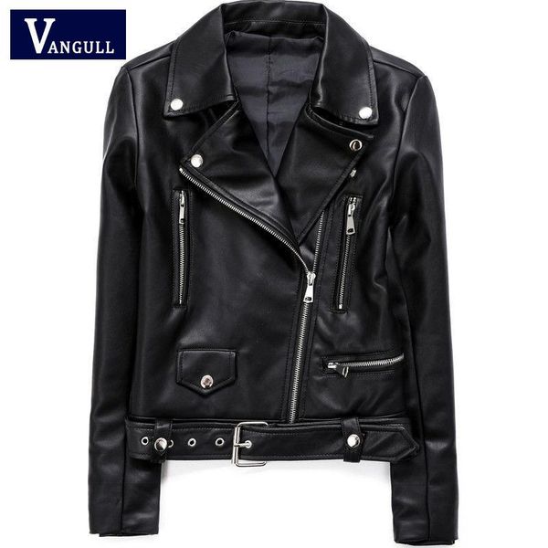 women's leather & faux vangull spring autumn black women jackets zipper short basic coat turn-down collar motor biker jacket with belt
women's leather & faux vangull spring autumn black women jackets zipper short basic coat turn-down collar motor biker jacket with belt