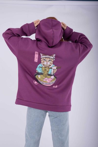women's hoodies & sweatshirts purple-white-black noodle cat oversize sweatshirt three thread raised 100% cotton 2021-2022 autumn-winter
women's hoodies & sweatshirts purple-white-black noodle cat oversize sweatshirt three thread raised 100% cotton 2021-2022 autumn-winter