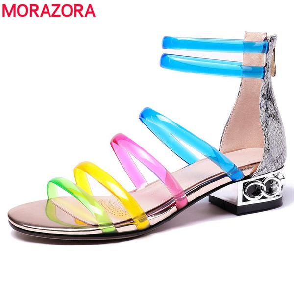 dress shoes morazora arrival 2021 fashion leather gladiator sandals women transparent pvc colors square low heels summer ladies, Black
dress shoes morazora arrival 2021 fashion leather gladiator sandals women transparent pvc colors square low heels summer ladies, Black