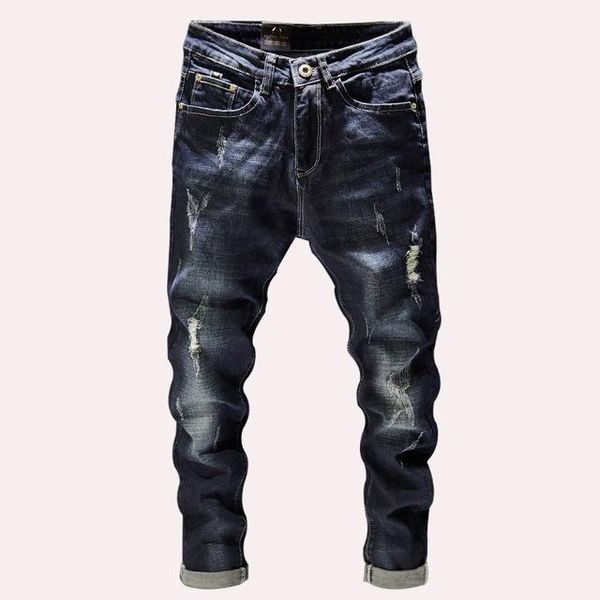 men fashion distressed holes jeans casual cotton slim blue long pants denim motorcycle biker autumn men's
men fashion distressed holes jeans casual cotton slim blue long pants denim motorcycle biker autumn men's