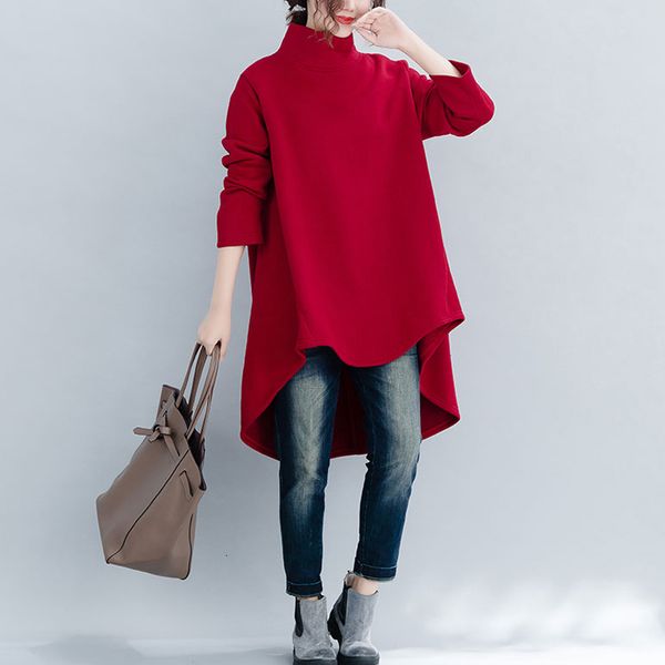 women's hoodies & sweatshirts more female size sweater warm winter hoodies cotton knitted sweaters thicken turtleneck high clothing 16w, Black
women's hoodies & sweatshirts more female size sweater warm winter hoodies cotton knitted sweaters thicken turtleneck high clothing 16w, Black