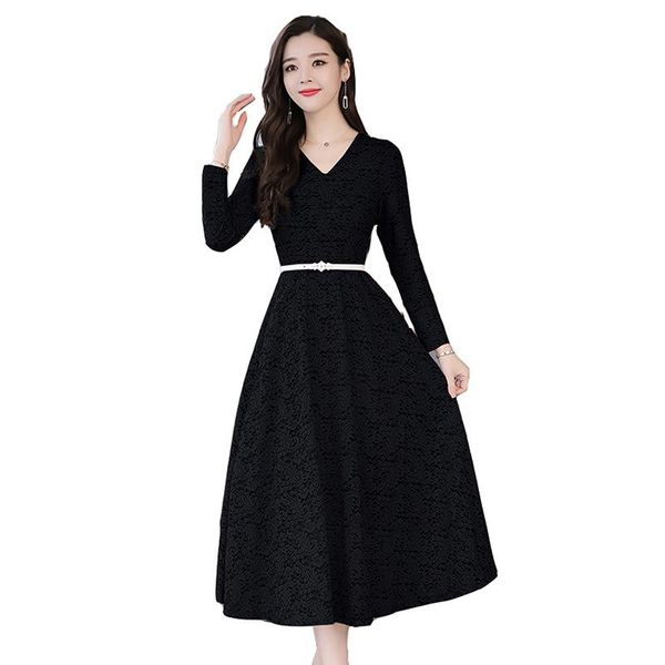 casual dresses lace bottoming shirt dress female 2021 autumn plus size women's fashion waist was thin and belly elegant women, Black;gray
casual dresses lace bottoming shirt dress female 2021 autumn plus size women's fashion waist was thin and belly elegant women, Black;gray