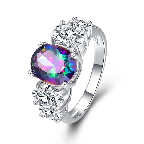 wedding rings fashion women jewelry oval multil color purple white cz silver ring, Slivery;golden
wedding rings fashion women jewelry oval multil color purple white cz silver ring, Slivery;golden