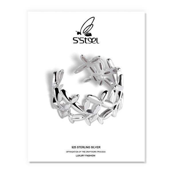 cluster rings s'steel designer sterling silver 925 gift for women minimalist trendy geometric leaves shape open ring plata jewellery, Golden;silver
cluster rings s'steel designer sterling silver 925 gift for women minimalist trendy geometric leaves shape open ring plata jewellery, Golden;silver