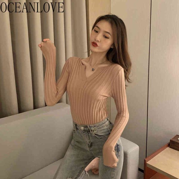korean v neck women sweaters slim autumn sueter mujer long sleeve pullovers solid fashion 17514 210415, White;black
korean v neck women sweaters slim autumn sueter mujer long sleeve pullovers solid fashion 17514 210415, White;black