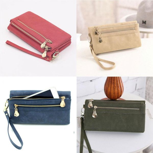 wallets womens ladies long wallet clutch purses leather handbag wristlet bag card holder, Red;black
wallets womens ladies long wallet clutch purses leather handbag wristlet bag card holder, Red;black