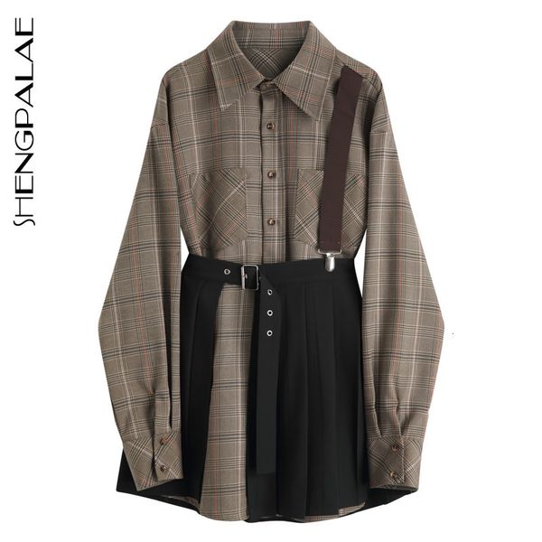 women's knits & tees fashion women plaid shirt female long sleeve casual turn-down collar loose strap blouse za3210 ky7o, White
women's knits & tees fashion women plaid shirt female long sleeve casual turn-down collar loose strap blouse za3210 ky7o, White