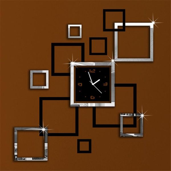 wall clocks 3d diy mirror clock modern design square shaped de parede watch sticker decorating office living room
wall clocks 3d diy mirror clock modern design square shaped de parede watch sticker decorating office living room