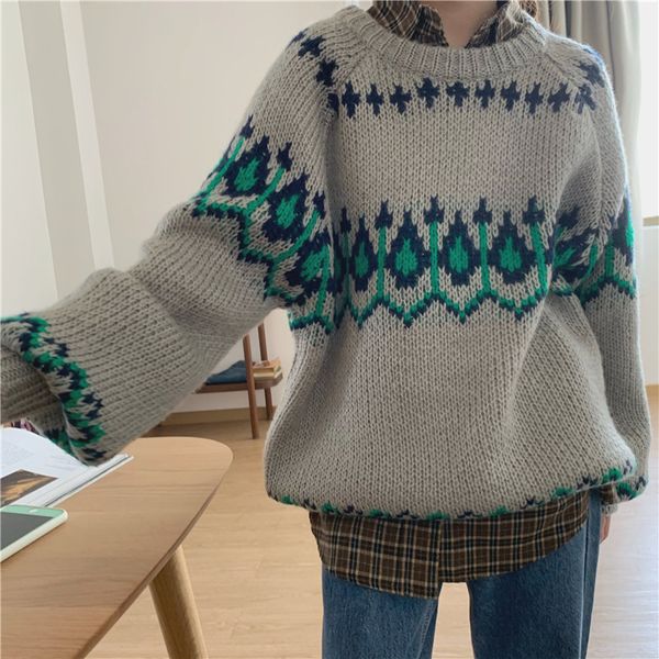 women's sweaters christmas jacquard hit color mesh shirt loose oversize lazy all-match casual pullovers cool soft 4c23, White;black
women's sweaters christmas jacquard hit color mesh shirt loose oversize lazy all-match casual pullovers cool soft 4c23, White;black