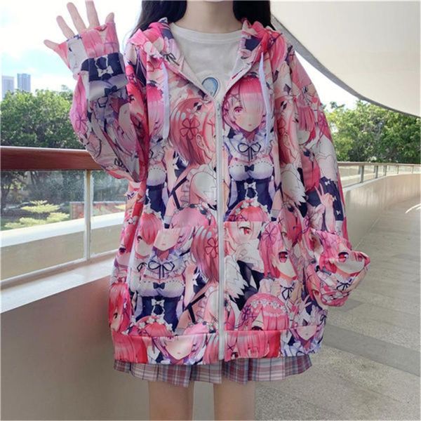 women's hoodies & sweatshirts cute cartoon hoodie women zipper harajuku japan kawaii casual pullovers gothic oversize amine, Black
women's hoodies & sweatshirts cute cartoon hoodie women zipper harajuku japan kawaii casual pullovers gothic oversize amine, Black