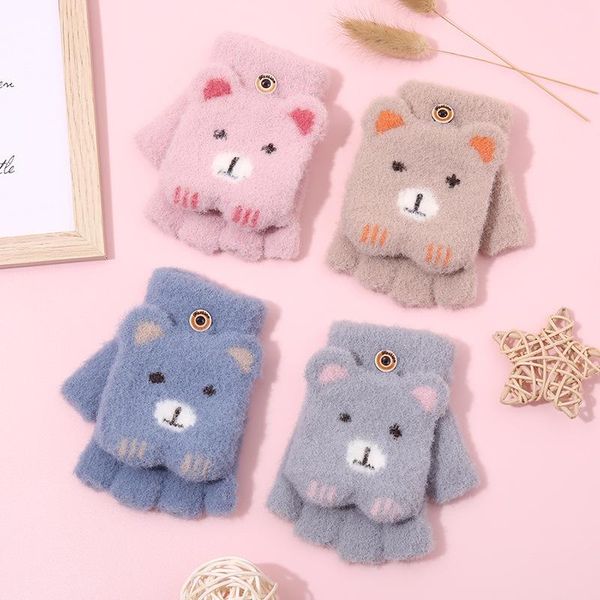 children's mittens 5-10 y winter baby cute cartoon gloves thicken warm boy girl five-finger flip half-finger children finger cots, White
children's mittens 5-10 y winter baby cute cartoon gloves thicken warm boy girl five-finger flip half-finger children finger cots, White