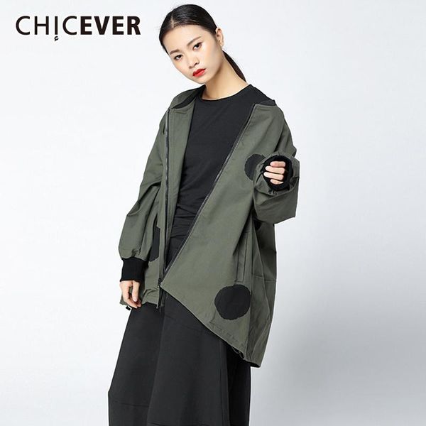 women's jackets chicever polka dot hit color jacket for women o neck long sleeve oversize loose casual coats female spring 2021 clothes, Black;brown
women's jackets chicever polka dot hit color jacket for women o neck long sleeve oversize loose casual coats female spring 2021 clothes, Black;brown