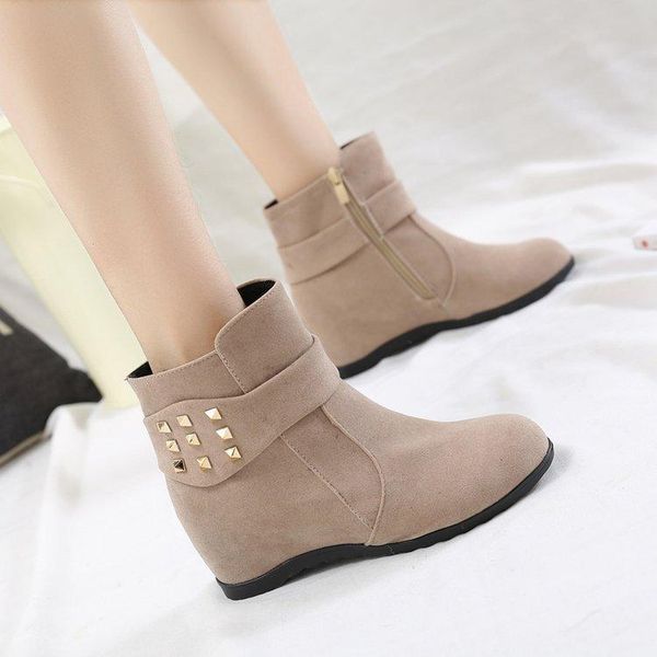 boots women's shoes 2021 female round head wedges rivet suede ankle for women, Black
boots women's shoes 2021 female round head wedges rivet suede ankle for women, Black