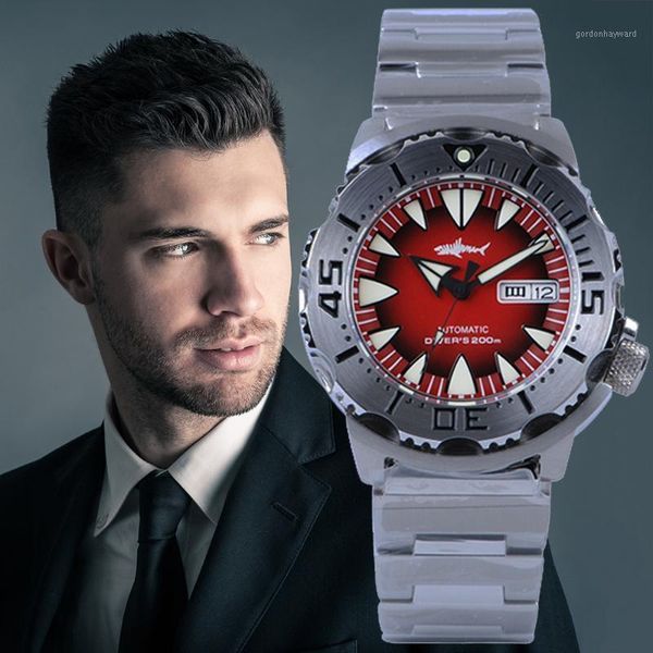heimdallr mechanical watches monster automatic watch men red dial steel diving 200m luminous nh36a sapphire crystal office wristwatches, Slivery;brown
heimdallr mechanical watches monster automatic watch men red dial steel diving 200m luminous nh36a sapphire crystal office wristwatches, Slivery;brown