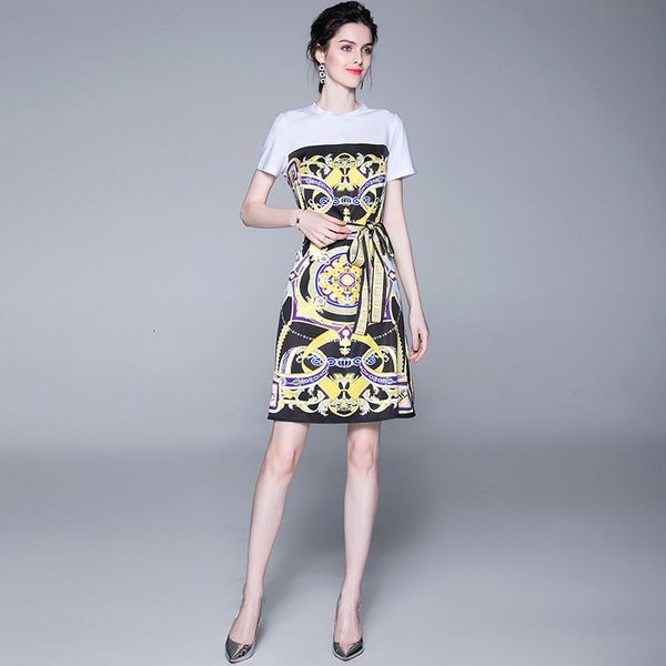 dresses women's fashion 2021 summer new celebrity short sleeve splicing totem print slim dress, Black;gray
dresses women's fashion 2021 summer new celebrity short sleeve splicing totem print slim dress, Black;gray