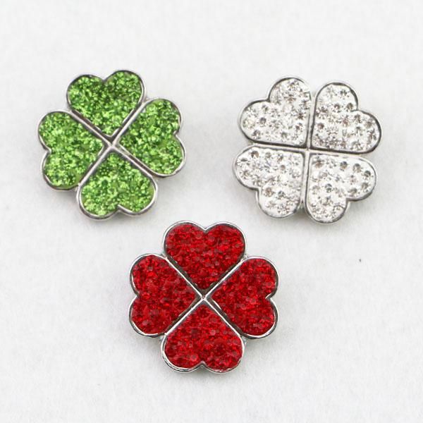 cuff design full rhinestone lucky clover diy snap button metal charms fit bracelet jewelry, White
cuff design full rhinestone lucky clover diy snap button metal charms fit bracelet jewelry, White