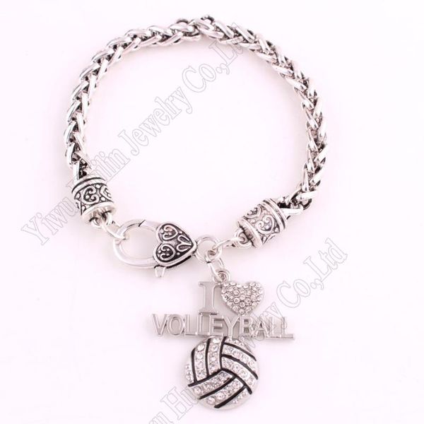 rhodium plated with crystals i love volleyball pendant bracelet lobster-claw-clasps link, chain, Black
rhodium plated with crystals i love volleyball pendant bracelet lobster-claw-clasps link, chain, Black