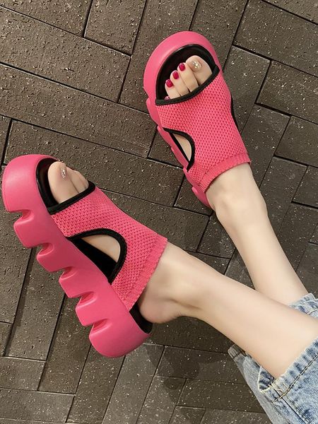 slippers fashion trend outer wear ladies summer wild thick bottom increased casual, Black
slippers fashion trend outer wear ladies summer wild thick bottom increased casual, Black