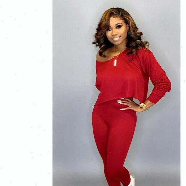 2piece outfits long sleeve women tracksuits off shoulder crop pants set casual jumpsuit, Gray
2piece outfits long sleeve women tracksuits off shoulder crop pants set casual jumpsuit, Gray