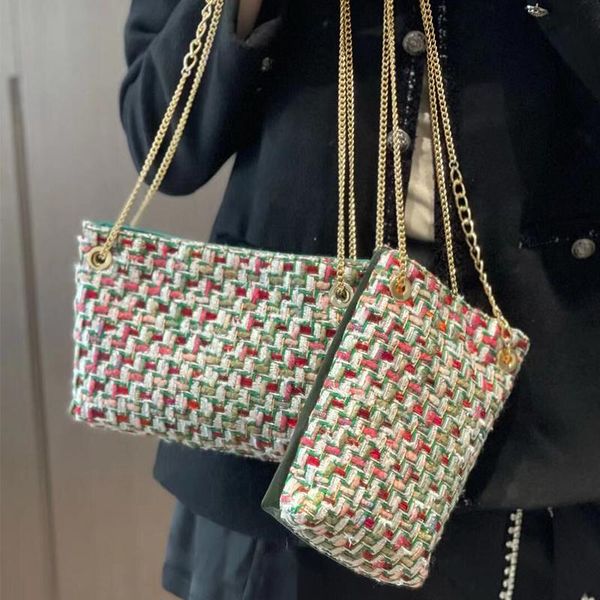 evening bags elegant woolen colors plaid women shoulder bag designer lattice chain crossbody for small square handbags women's
evening bags elegant woolen colors plaid women shoulder bag designer lattice chain crossbody for small square handbags women's