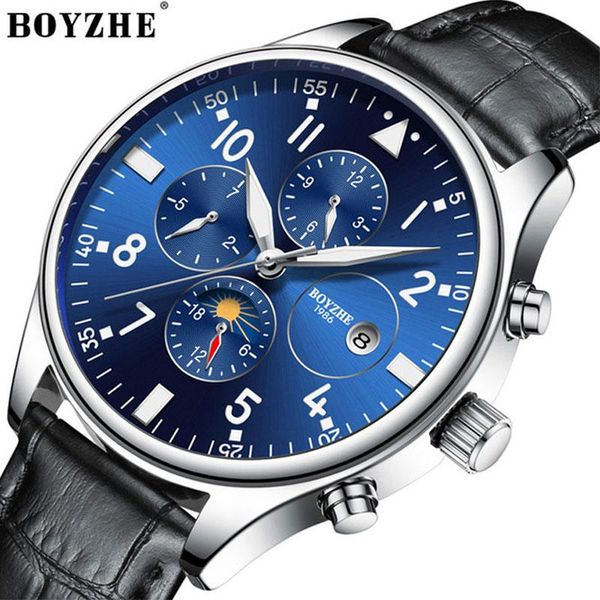 wristwatches classic men's mechanical watch leather strap business fashion sports for men waterproof automatic watches man, Slivery;brown
wristwatches classic men's mechanical watch leather strap business fashion sports for men waterproof automatic watches man, Slivery;brown