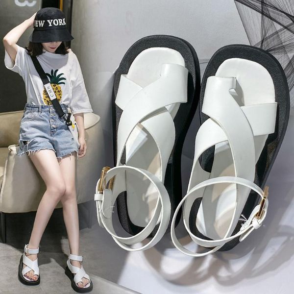 sandals summer women gladiator buckle strap casual shoes vintage ladies flats fashion flip flops sandalias female n6-47, Black
sandals summer women gladiator buckle strap casual shoes vintage ladies flats fashion flip flops sandalias female n6-47, Black