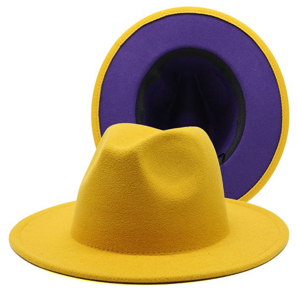 berets yellow purple patchwork wool felt jazz fedora hats with belt buckle men women wide brim panama cowboy trilby hat l/xl l82w, Blue;gray
berets yellow purple patchwork wool felt jazz fedora hats with belt buckle men women wide brim panama cowboy trilby hat l/xl l82w, Blue;gray
