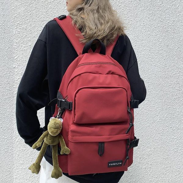 solid color multiple pockets waterproof nylon backpack school bag for college sweethearts lapbackpacks
solid color multiple pockets waterproof nylon backpack school bag for college sweethearts lapbackpacks