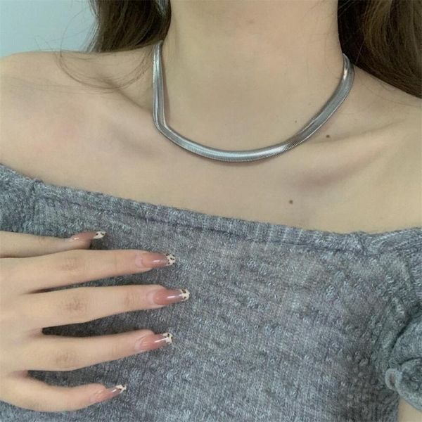 chokers 2021 gold color simple casual snake chain necklace fashion women choker jewelry, Golden;silver
chokers 2021 gold color simple casual snake chain necklace fashion women choker jewelry, Golden;silver